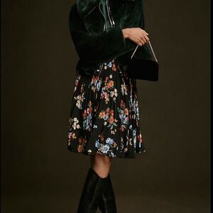 Anthropologie Maeve The Valerie Pleated Midi Skirt NWT